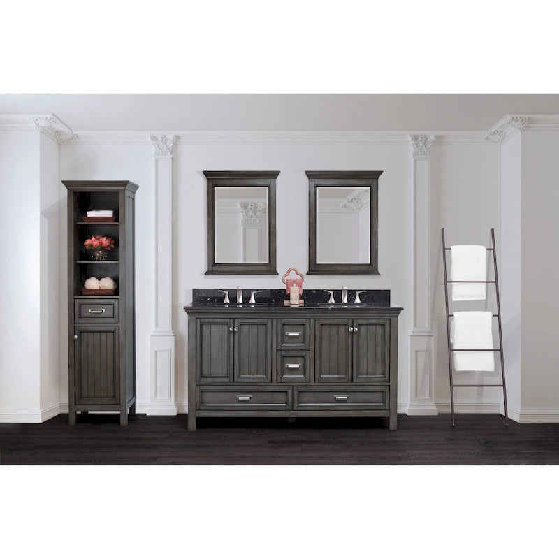19 x 70 Poplar Wood Free Standing Bathroom Linen