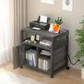 Rolling File Cabinet Lateral Office Filing Cabinets with Charging Station