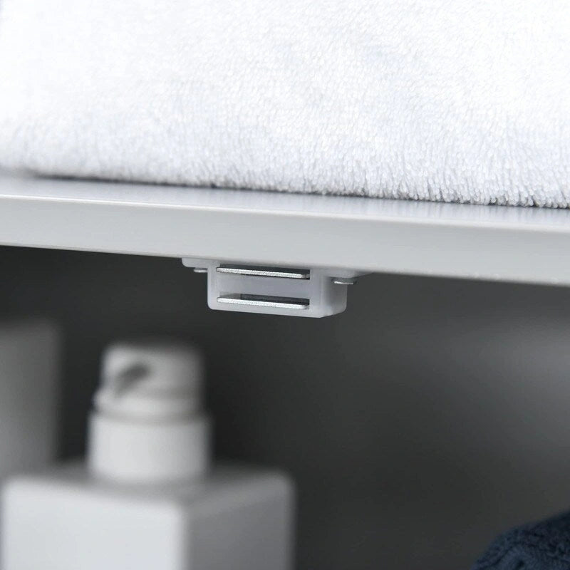 Freestanding Modern Bathroom Storage Cabinet, with Doors and Open Shelf