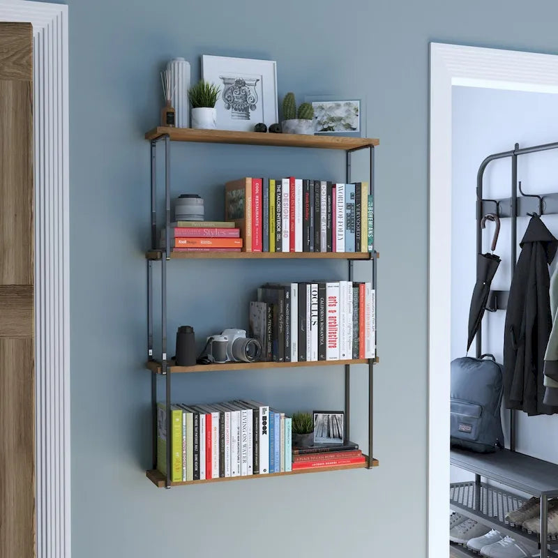 24x4.5 Living Room Shelf, Kitchen Shelf Decor, Walnut