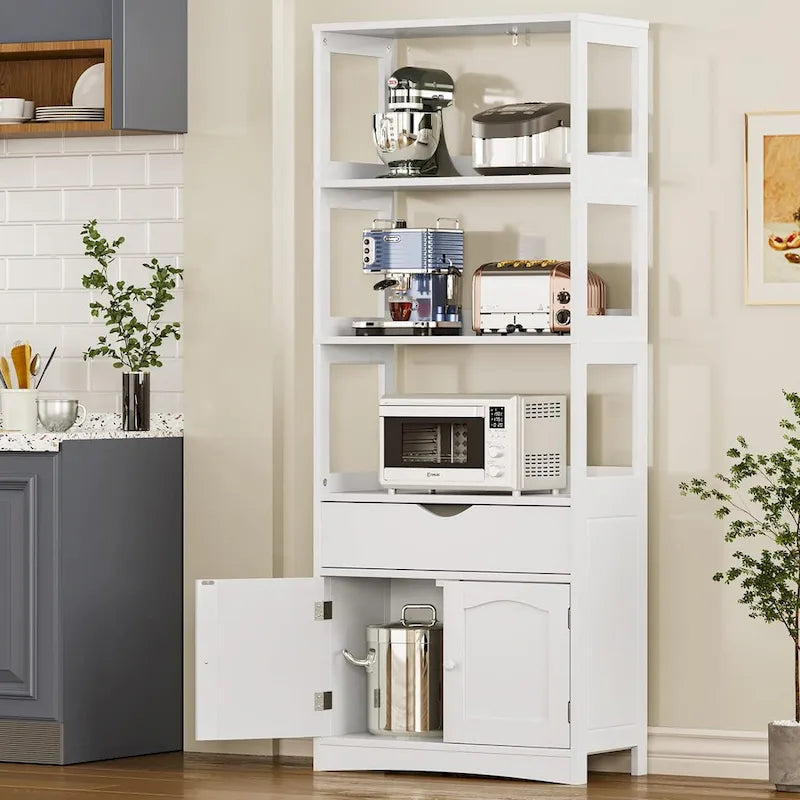 64H Bathroom Storage Cabinet Freestanding Linen Tower Sideboard