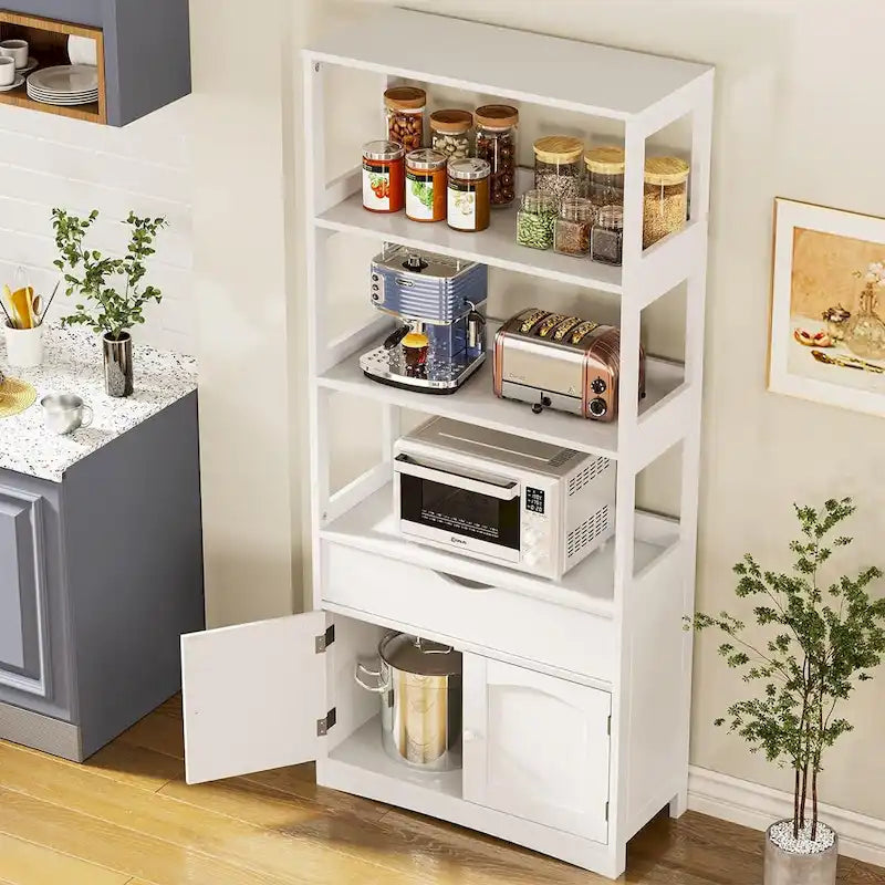 64H Bathroom Storage Cabinet Freestanding Linen Tower Sideboard