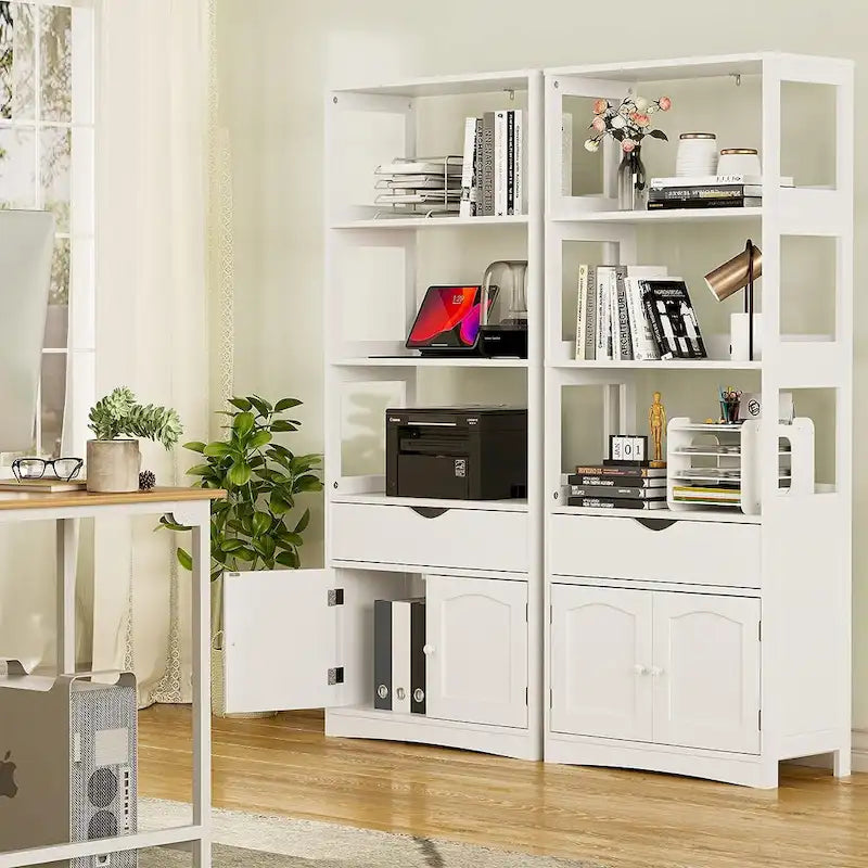 64H Bathroom Storage Cabinet Freestanding Linen Tower Sideboard