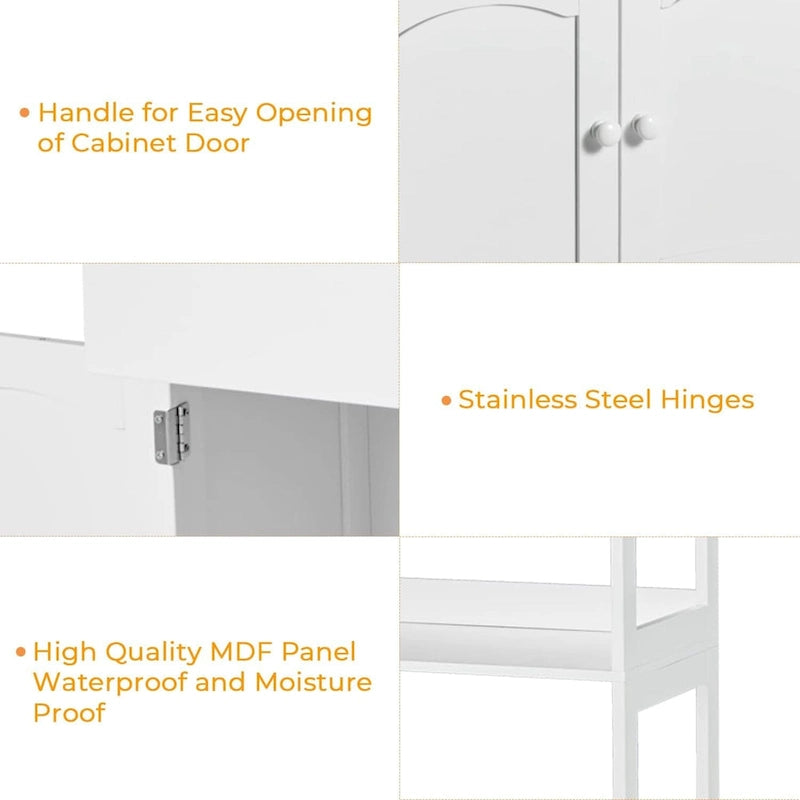 64H Bathroom Storage Cabinet Freestanding Linen Tower Sideboard