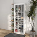 71 Tall Shoe Cabinet for Entryway, Narrow Shoe Rack Storage Organizer, White