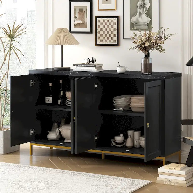 59 Sideboard Buffet Cabinet with Adjustable Shelf