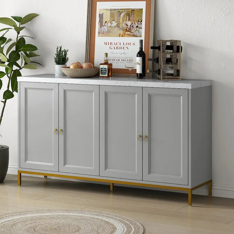 59 Sideboard Buffet Cabinet with Adjustable Shelf