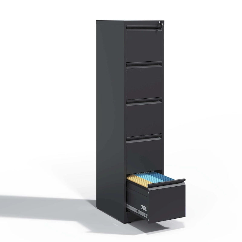 5-Drawers 14.96 W Metal Vertical File Cabinet