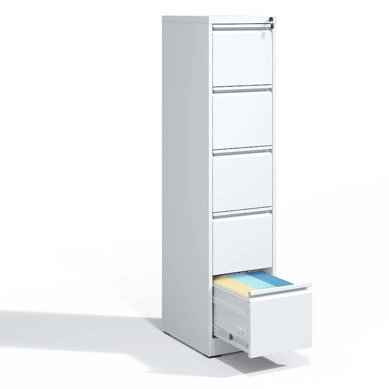 5-Drawers 14.96 W Metal Vertical File Cabinet