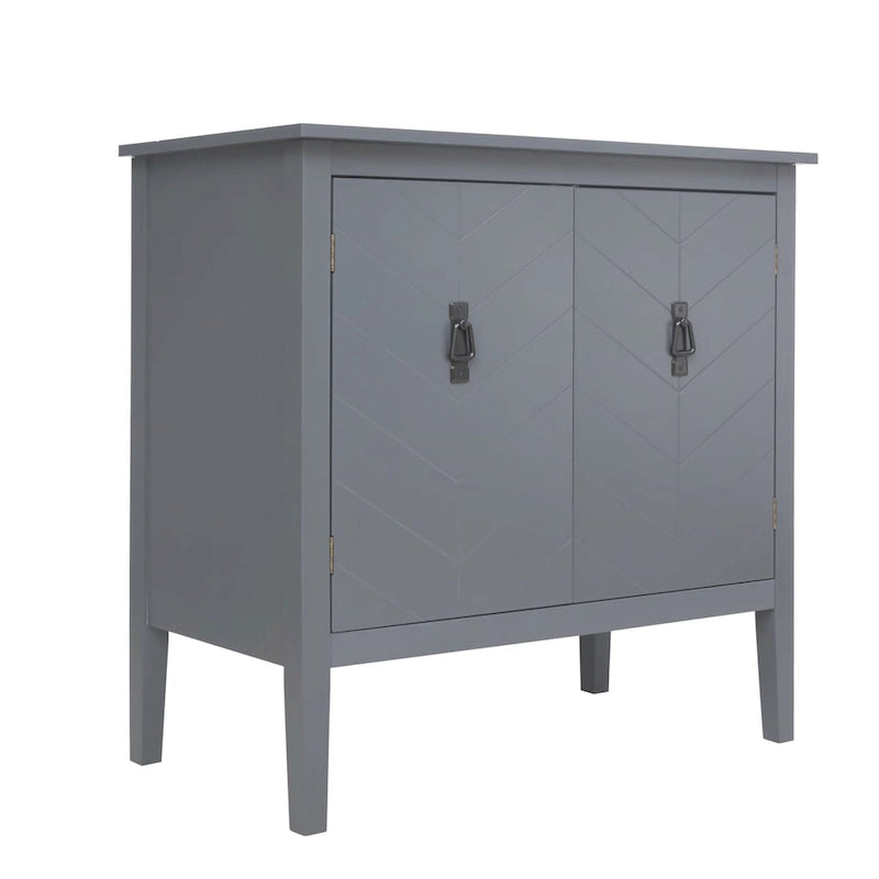 2 Door Wooden Cabinets, Wood Cabinet Vintage Style Sideboard for Living Room Dining Room Office