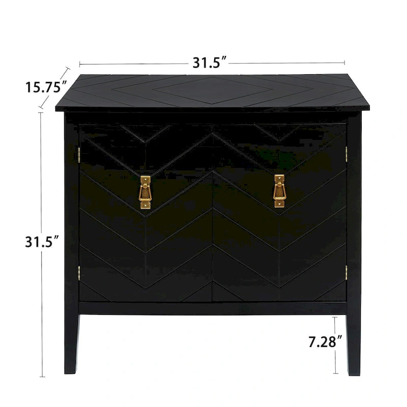 2 Door Wooden Cabinets, Wood Cabinet Vintage Style Sideboard for Living Room Dining Room Office