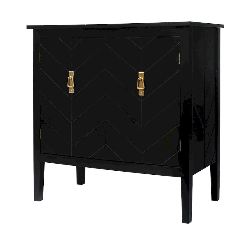 2 Door Wooden Cabinets, Wood Cabinet Vintage Style Sideboard for Living Room Dining Room Office