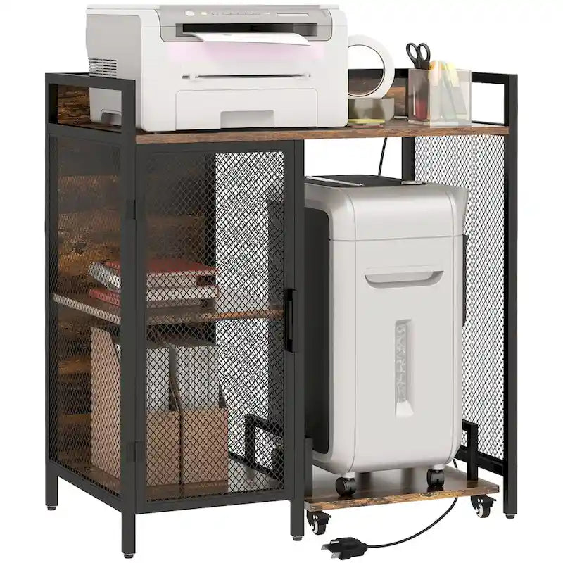 Industrial Printer Stand with USB Charging Ports