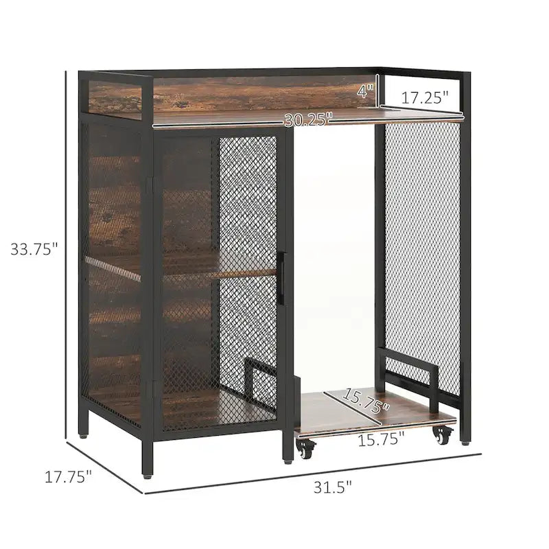 Industrial Printer Stand with USB Charging Ports