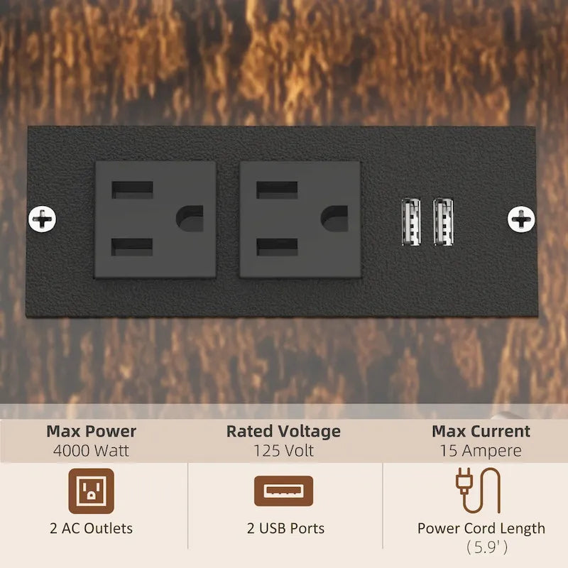 Industrial Printer Stand with USB Charging Ports