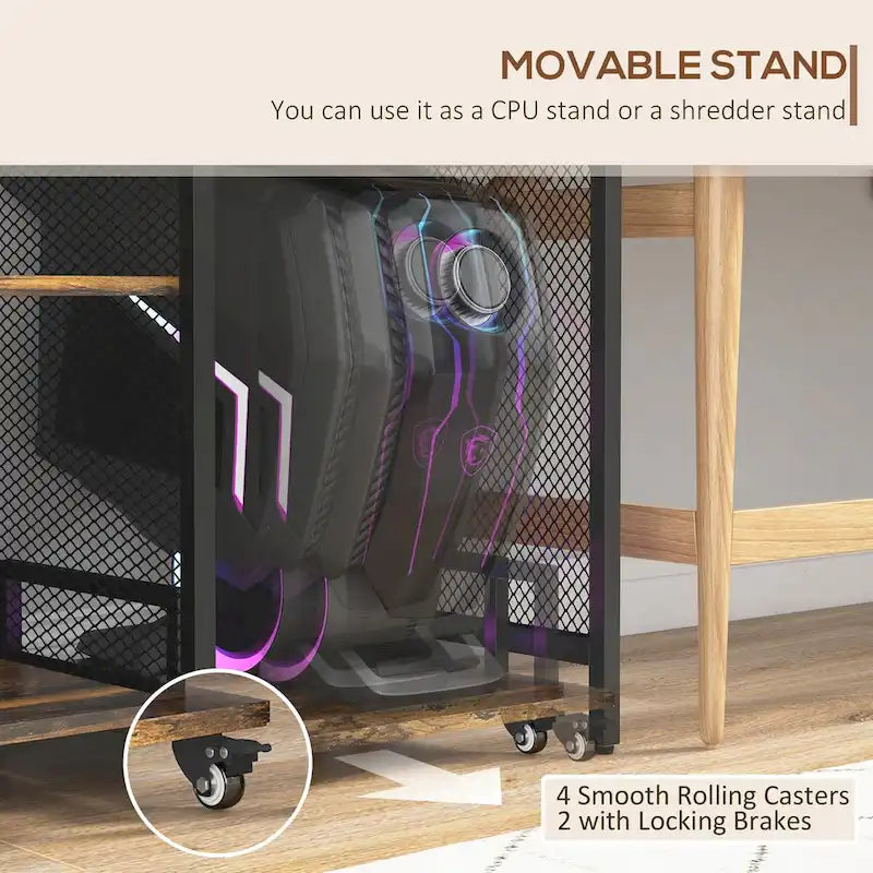 Industrial Printer Stand with USB Charging Ports