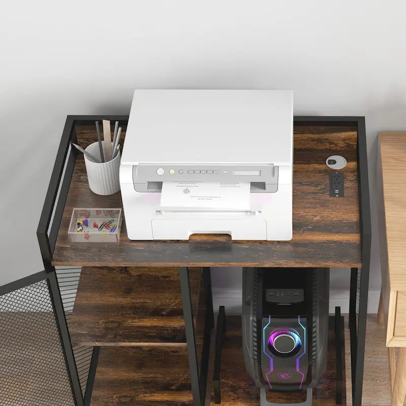 Industrial Printer Stand with USB Charging Ports