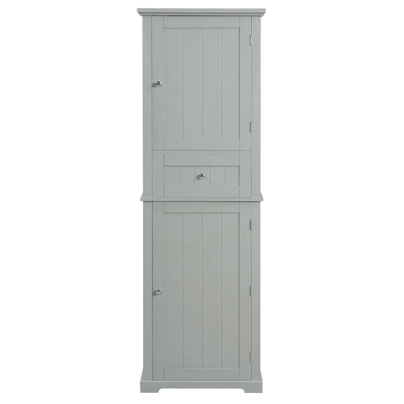 22 in. W x 11 in. D x 67.3 in. H Linen Cabinet with Drawer and Adjustable Shelf