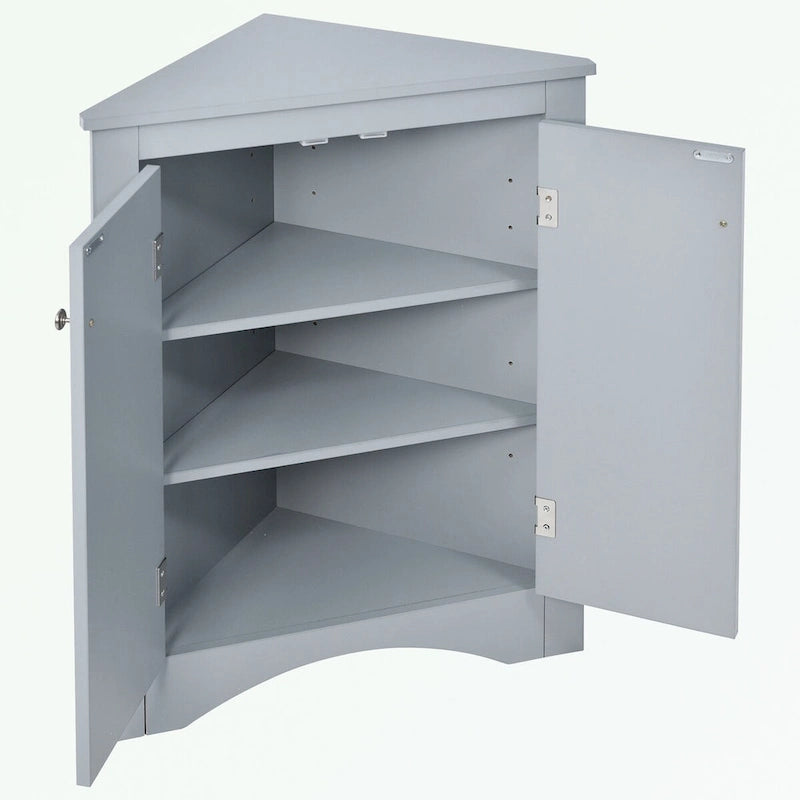 Triangle Bathroom Storage Cabinet with Adjustable Shelves