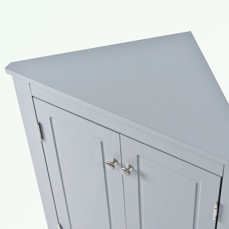 Triangle Bathroom Storage Cabinet with Adjustable Shelves