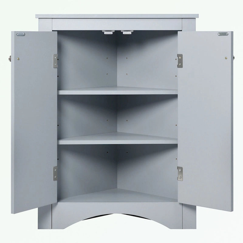 Triangle Bathroom Storage Cabinet with Adjustable Shelves