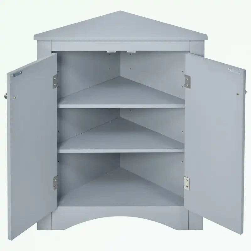 Triangle Bathroom Storage Cabinet with Adjustable Shelves