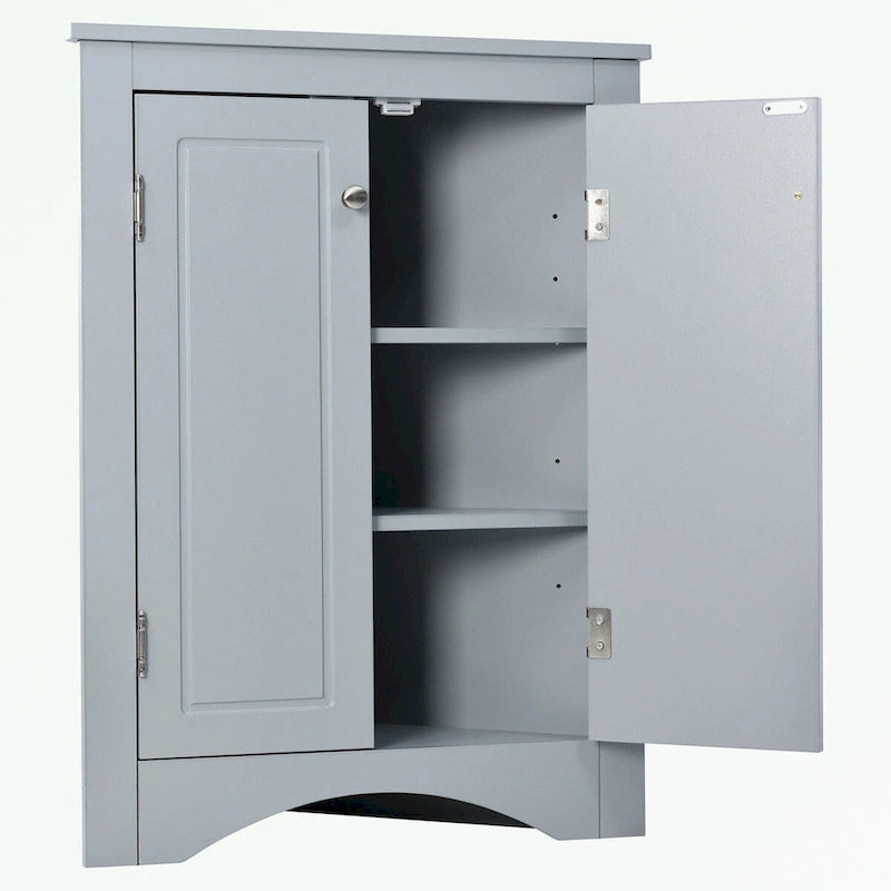 Triangle Bathroom Storage Cabinet with Adjustable Shelves