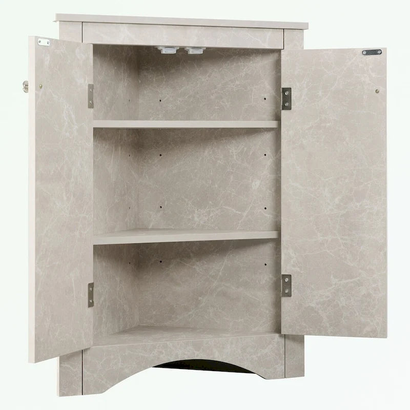 Triangle Bathroom Storage Cabinet with Adjustable Shelves