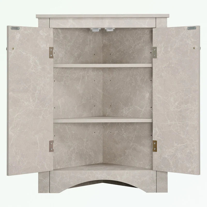 Triangle Bathroom Storage Cabinet with Adjustable Shelves