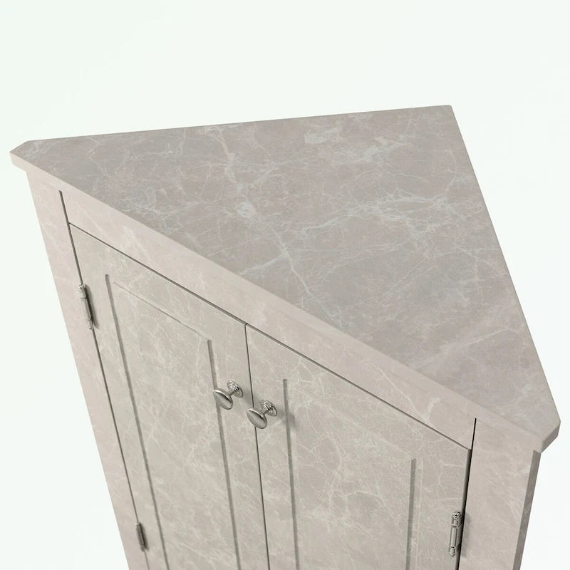 Triangle Bathroom Storage Cabinet with Adjustable Shelves