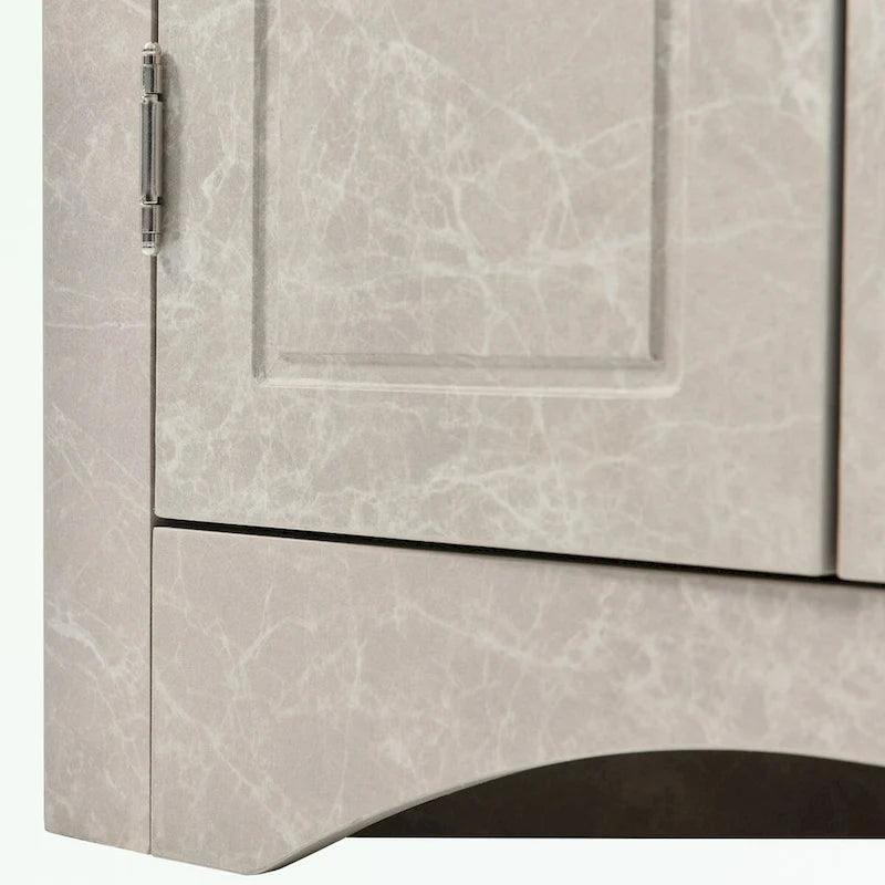 Triangle Bathroom Storage Cabinet with Adjustable Shelves