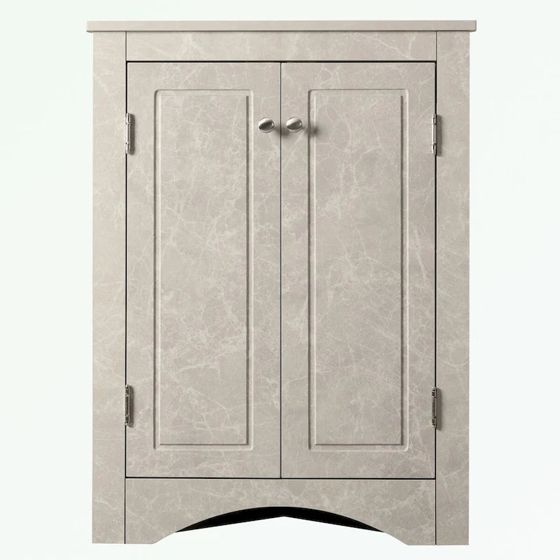 Triangle Bathroom Storage Cabinet with Adjustable Shelves