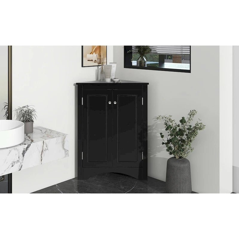 Triangle Bathroom Storage Cabinet with Adjustable Shelves