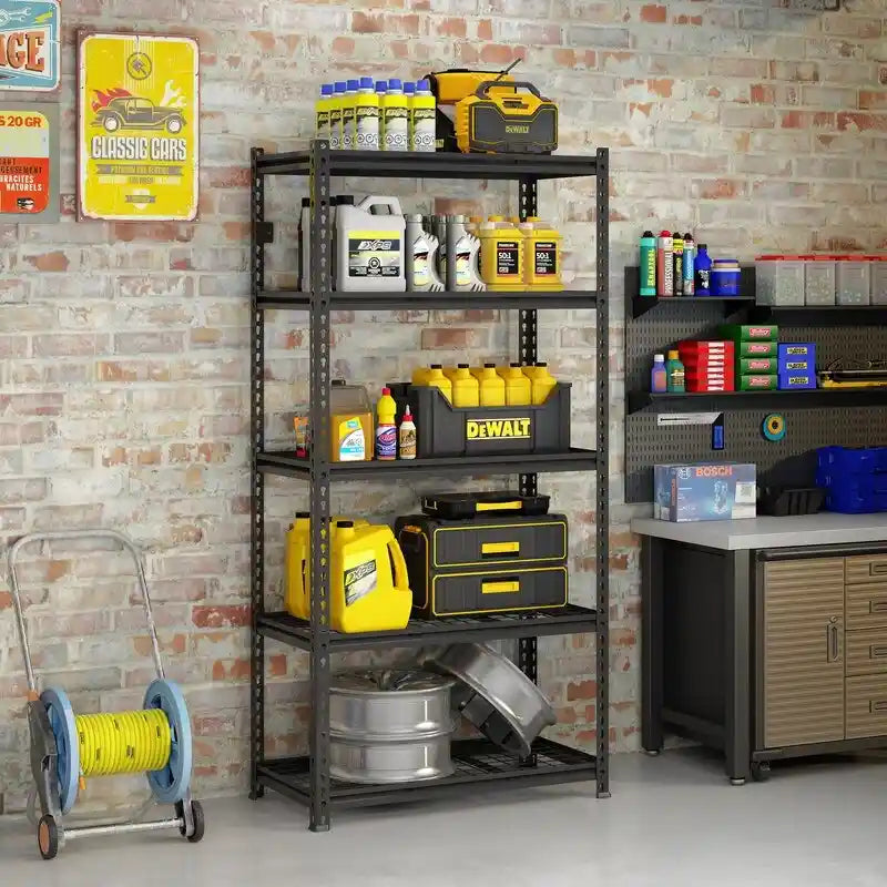 5-Tier Adjustable Metal Shelving Unit Heavy Duty Garage Industrial
