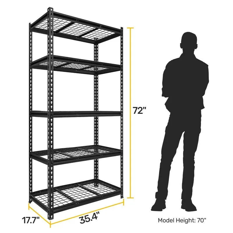 5-Tier Adjustable Metal Shelving Unit Heavy Duty Garage Industrial