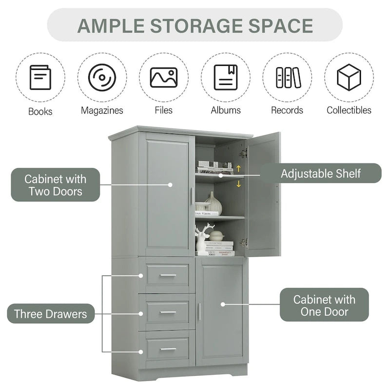 Bathroom Storage Cabinet with Doors