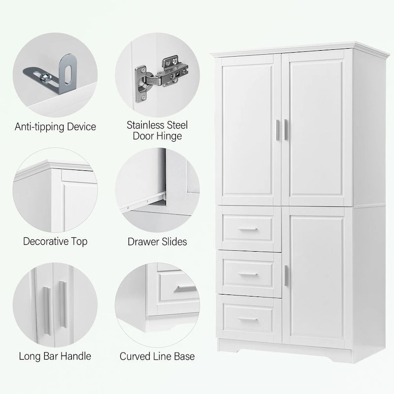 Bathroom Storage Cabinet with Doors