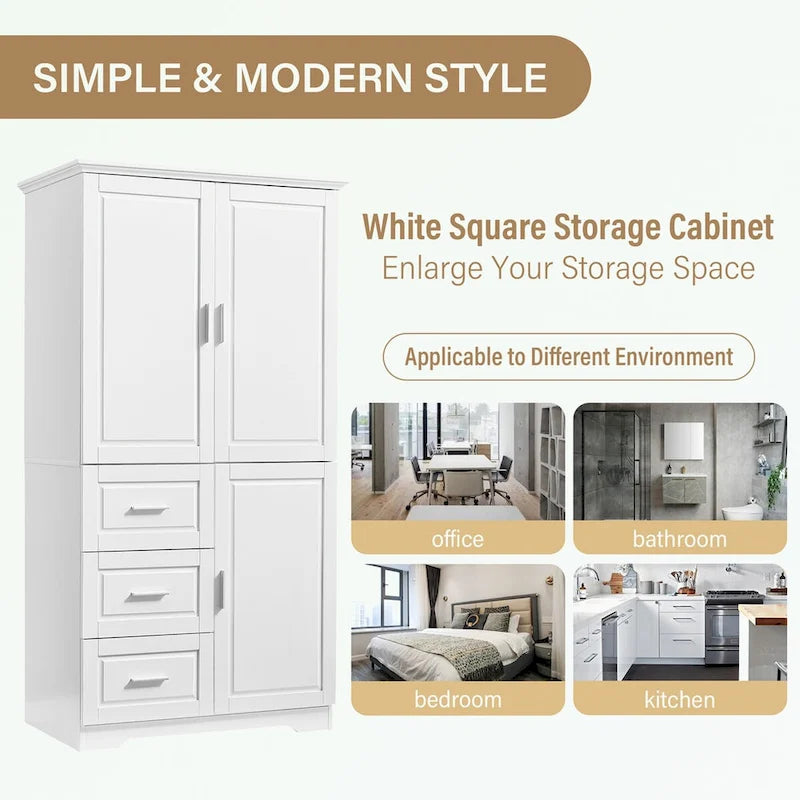 Bathroom Storage Cabinet with Doors