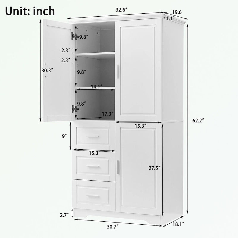 Bathroom Storage Cabinet with Doors