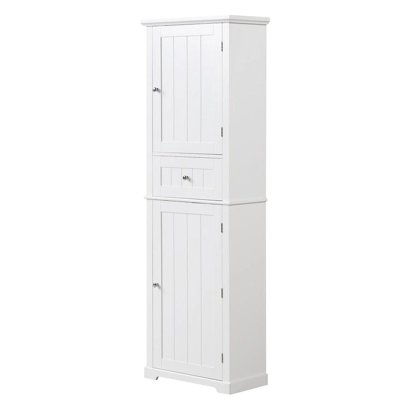 Bathroom Freestanding Storage Cabinet with Drawer and Adjustable Shelf