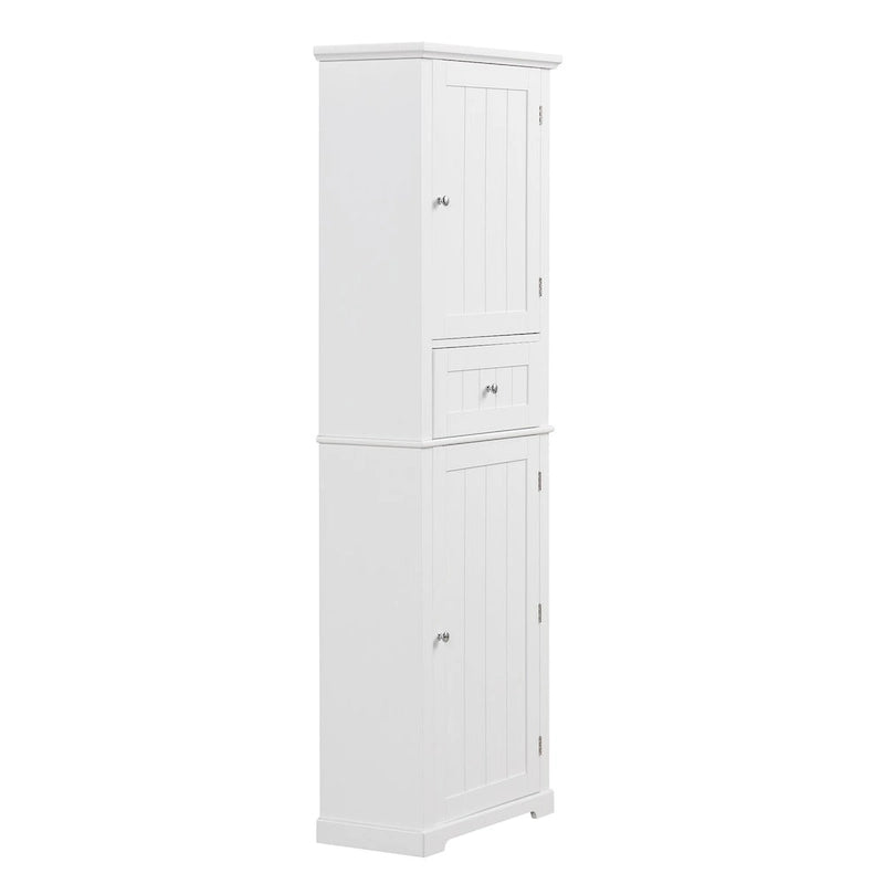 Bathroom Freestanding Storage Cabinet with Drawer and Adjustable Shelf