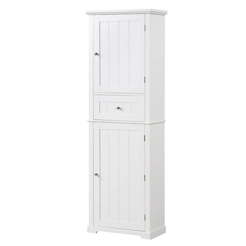 Bathroom Freestanding Storage Cabinet with Drawer and Adjustable Shelf