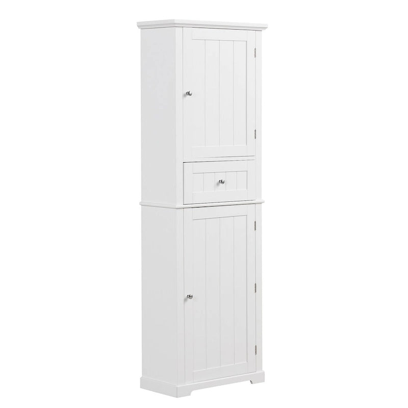 Bathroom Freestanding Storage Cabinet with Drawer and Adjustable Shelf
