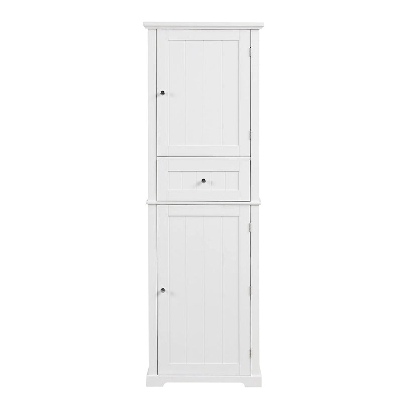 Bathroom Freestanding Storage Cabinet with Drawer and Adjustable Shelf